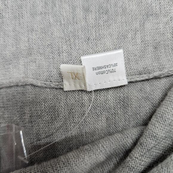 Neu Nomads Womens Gray Longline Cashmere Cardigan Size XL Cotton Open Front - Picture 5 of 9